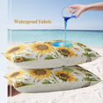 thumbnail image 4 of Retro Sunflowers Lumbar Pillow Covers 20x12 Inch Set of 2, Rustic Floral Butterflies Spring Summer Waterproof Outdoor Pillow Covers, Decorative Cushion Pillowcases for Couch, Sofa, Bed, Garden, Patio, 4 of 9