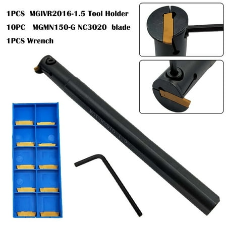 

MGIVR2016-1.5 Partting Grooving Cut-Off Tool Holder +10pc 1.5mm Width MGMN150-G