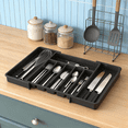 thumbnail image 7 of Expandable Silverware Drawer Organizer, Adjustable Utensil Tray with 8 Compartments, Kitchen Utensil Drawer Organizer, Silverware Holder for Kitchen Flatware, Knives, and Cooking Tools, 7 of 7