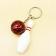 thumbnail image 4 of Naierhg 2Pcss Mini Simulation Bowling Ball Keychain Bag Pendant Car Key Ring Accessories, 4 of 8