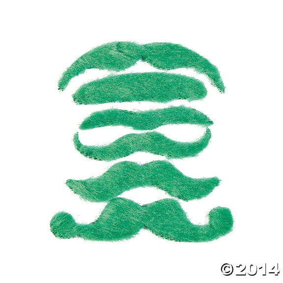 Green Mustache Assortment One Dozen