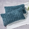 thumbnail image 2 of Home Soft Things Super Soft Decorative Pillow Covers, Set of 2, Blue Mirage, 14" x 26", 2 of 3