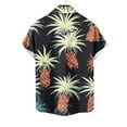 thumbnail image 5 of Styesk T-Shirts pour Homme Mode Décontractée Imprimé Poche Bouton Manches Courtes Col Rabattu Blouse Chemise, 5 of 5