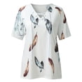 thumbnail image 4 of Blusa clásica de verano con tirantes para mujer, blusa estampada con cuello en V y manga corta, blusas fluidas, camisa Pompotops hkajfhjk471032, 4 of 5