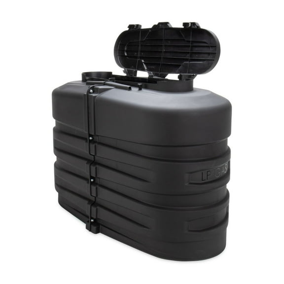 Camco 50502 Double RV Propane Tank Cover - 20 lb., Black