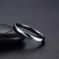 thumbnail image 3 of EOEMY 2mm Tungsten Steel Wedding Band Men Women'S Silver Engagement Thin Ring Sz 6-11, 3 of 7