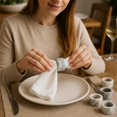 thumbnail image 2 of Creative Home 33138 Genuine White Marble Stone Set of 4 Pc Napkin Ring Set, 2 of 4