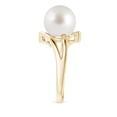 thumbnail image 3 of ANGARA Solitaire South Sea Cultured Pearl Bypass Split Shank Ring in 14K Yellow Gold for Women | June Birthstone, Birthday, Anniversary, Jewelry Gift for Women | Pearl Ring, 3 of 9