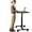 Black, variant on Mobile Laptop Standing Desk Adjustable Height,Small Mobile Desk Workstation with Wheels,Portable Rolling Computer Desk Cart for Home Office Classroom (Rustic Brown)