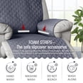 thumbnail image 5 of TAOCOCO Waterproof Recliner Chair Cover Anti-slip Reclining Slipcovers Washable Recliner Pet Furniture Protector Cover with Pockets Bluish Grey 23", 5 of 9