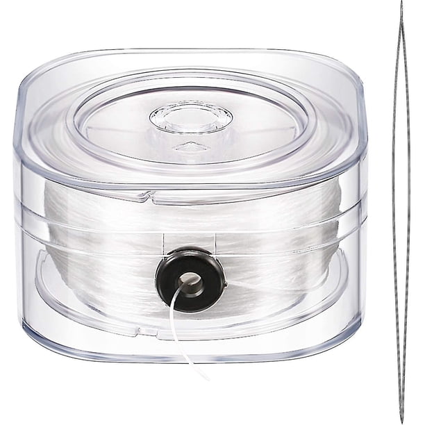 0.8 Mm Elastic Cord Clear Stretchy Bracelet Beading Thread With Beading Needle For Jewelry Bracelet Making(clear)