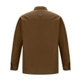 thumbnail image 5 of Men's Button Up Dress Shirt Solid Color Wrinkle-Free Long Sleeve Business Casual Work Wear Regular Fit Formal Tops (S, Coffee), 5 of 6