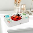 thumbnail image 6 of Seven Starred Ladybird Portable PU Leather Jewelry Organizer Display Case with Removable Compartment, Earring Holder, and Jewelry Stand, 6 of 6