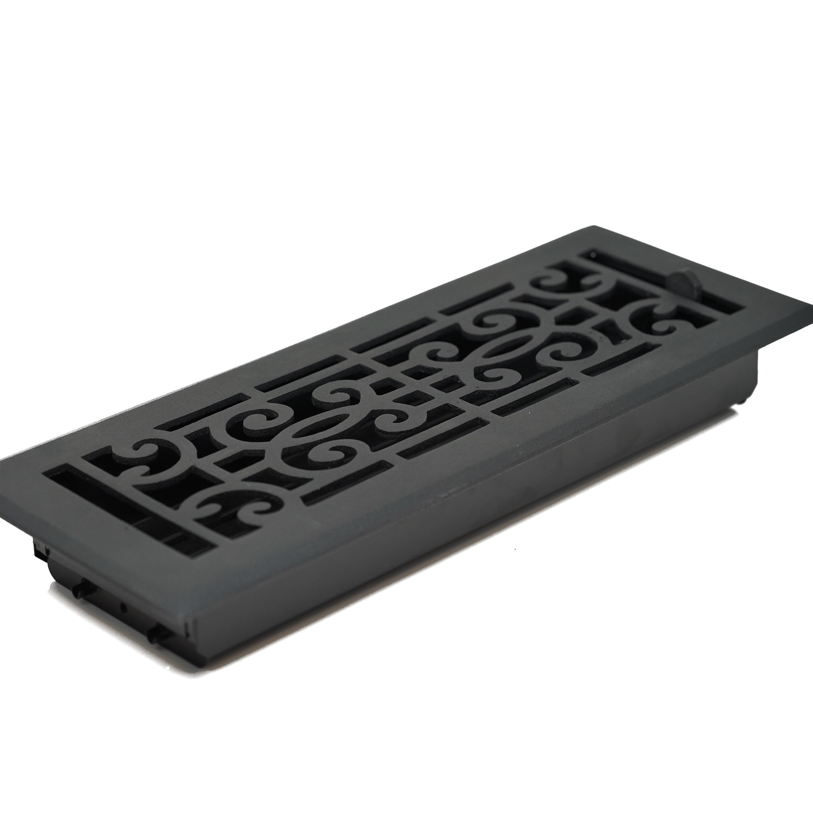 Madelyn Carter Baroque Floor and Wall Registers Flat Black (Cast