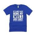 thumbnail image 3 of Wife's Arm Candy Shirt for Men Funny Marriage Joke Graphic Tee for Husband Vintage Royal Shirt Adult Small, 3 of 5