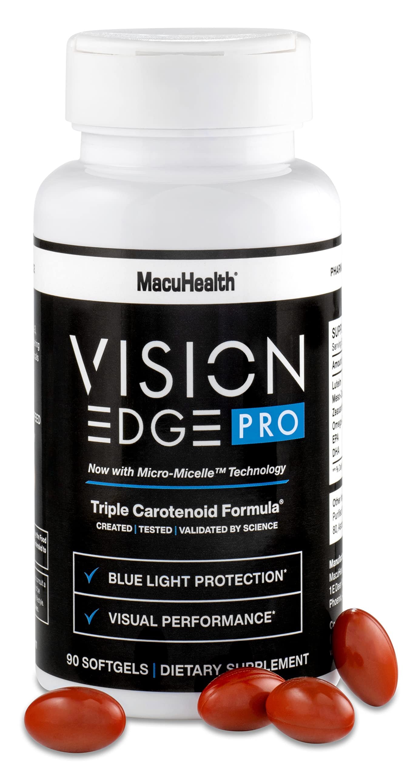 MacuHealth Vision Edge Pro Eye Supplement for Athletes Essential