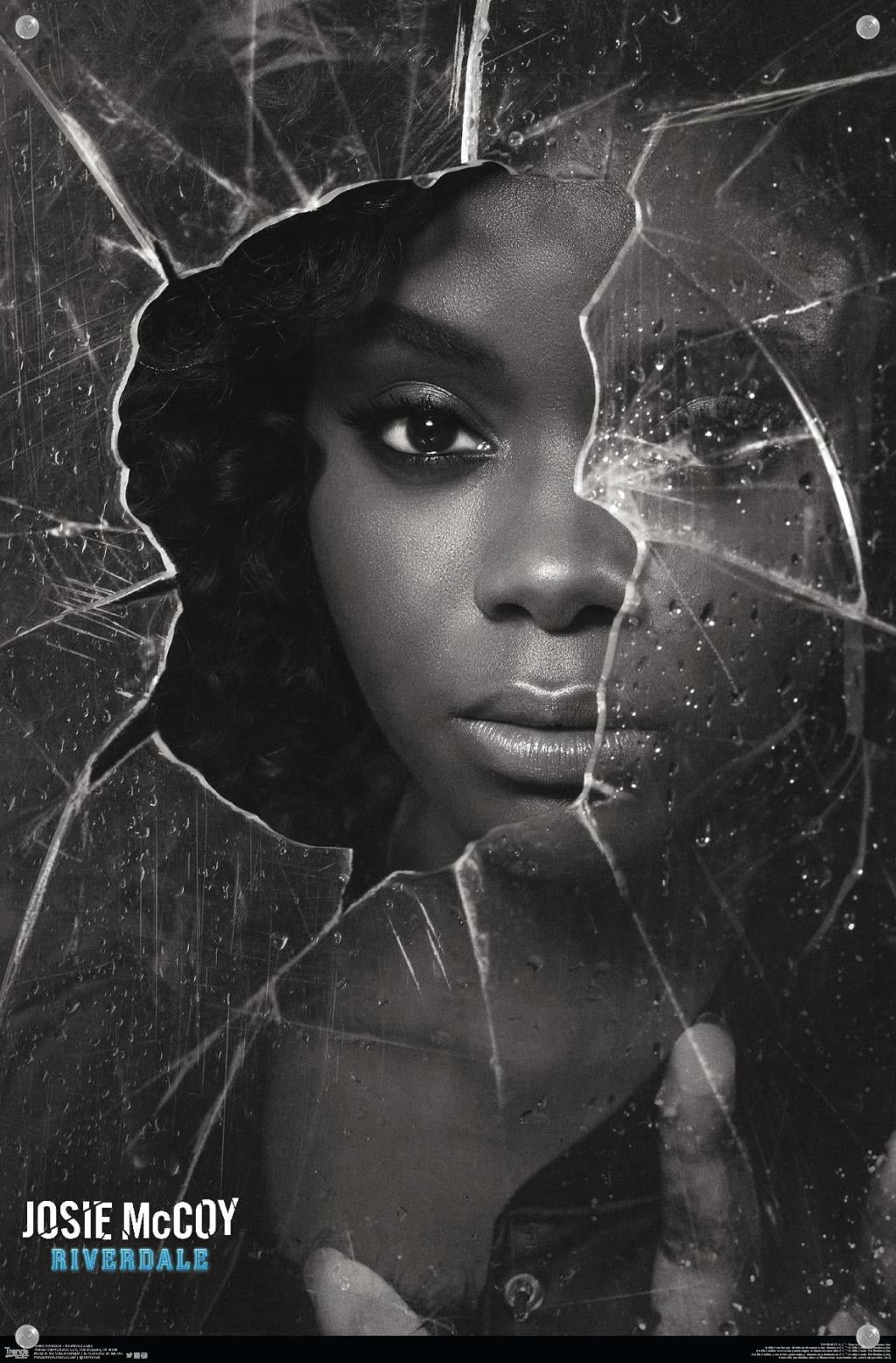Riverdale - Shattered Josie Wall Poster with Push Pins, 14.725" x 22.375"