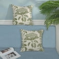 thumbnail image 4 of Sage Green Pillow Covers 18x18 Set of 2 Boho Floral Hydrangea Herbs Botanical Throw Pillows Vintage Flower Outdoor Decoration Pillow Cases Linen Farmhouse Cushion Case Decor for Couch Sofa, 4 of 7
