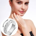 thumbnail image 2 of OreilleStar Anxiety Ring for Women Spinner Ring Fidget Ring Fidget Toys Adults Spinner Rings Fidget Rings Anxiety Fidget Ring Men Silver Size 9, 2 of 5