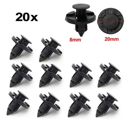 

20Pcs Car Plastic Rivet Fastener Mud Flaps Bumper Fender Push Clips for Nissan