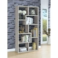thumbnail image 2 of Theo 71-inch 6-shelf Bookshelf Grey Driftwood, 2 of 11