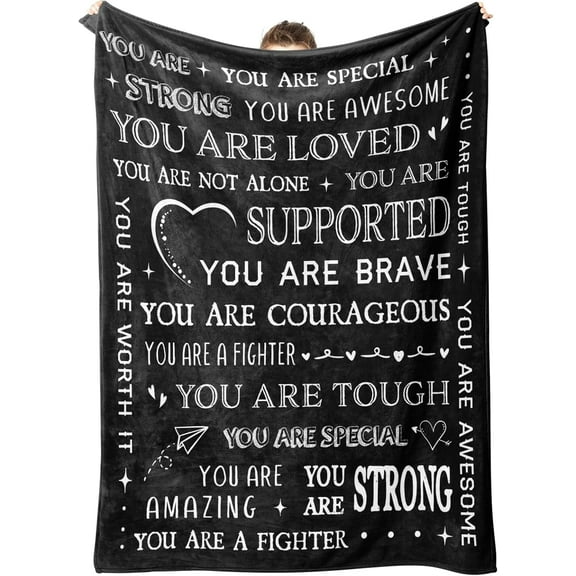 Gifts for Women or Men - Get Well Soon Blanket, Thinking of You Gifts for Dad Grandpa Brother Friend Coworker, Feel Better After Surgery Gifts for Sick Men, Inspirational Gifts for Her Him