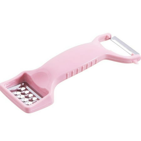 

Farfi Multiuse Vegetable Fruit Grater Carrot Potato Double Ended Peeler Kitchen Tool (Pink)