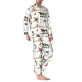 thumbnail image 2 of Yiaed Cute Farm Print Men’s Pajamas Set - Long Sleeve Button Down Sleep Shirt and Pajama Bottoms Sleepwear Set Mens Pjs Sets Men's Pajama Bottoms-Large, 2 of 7
