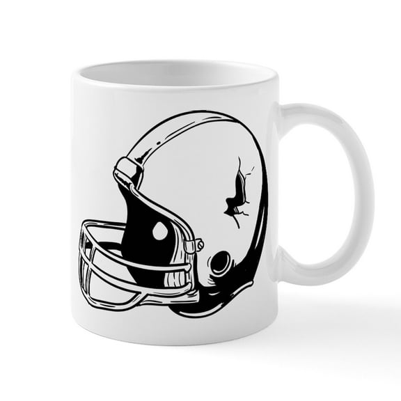 CafePress - Football Mug - 11 oz Ceramic Mug - Novelty Coffee Tea Cup