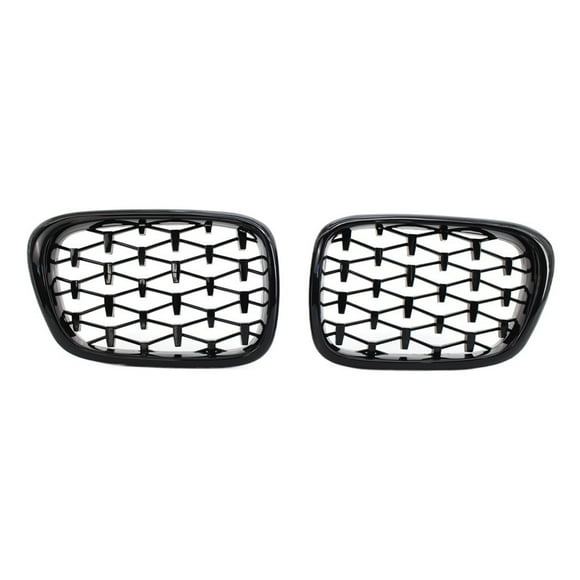 Front Gloss Black Front Diamond Kidney Grille Gypsophila Grille For BMW E39 M5 Series 1997-2003 520i 525 530 51137005838