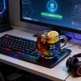 thumbnail image 5 of WKSCLPAI Rainbow D20 Dice Mug, Polyhedral Dice Glass Coffee Cup, Translucent Game Mug with Handle for RPG Lovers, Creative Novelty Cups, Gift for Fantasy Lover, 5 of 7