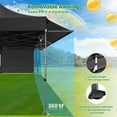 thumbnail image 3 of HOTEEL 10x30 ft Canopy with Extended Awning, Heavy Duty EZ Pop up Folding Canopy Tent with Roller Bag, Rainproof&Sunproof Awning Gazebo Shelter for Party Events, Market, Vendor, Black, 3 of 9