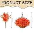 thumbnail image 3 of Artificial Fall Autumn Hanging Flowers Plants Basket For Outdoor Outside Decor Faux Orange Flower Look Real For Porch Home Patio Garden Decoration, 3 of 8