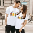 thumbnail image 2 of Couples Shirts Men's Graphic T-Shirts Short Sleeve T-Shirts Valentine T-Shirts Red Blouse Mens Tops Couples Gift Ideas, 2 of 4