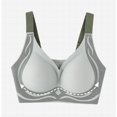 thumbnail image 4 of YHAJDS Wireless Bra for Women Seamless Contrast Color Sponge Soft Support Breathable Fixed Cup Daily Bra, 4 of 5