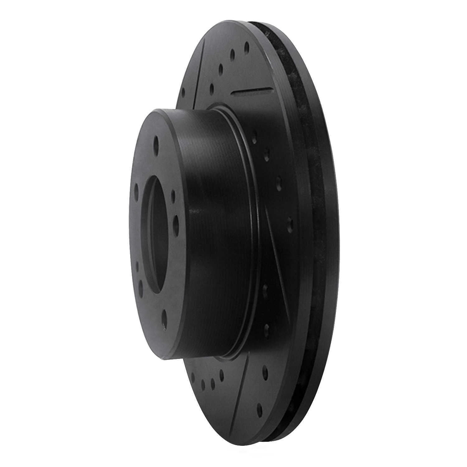 Dynamic Friction Company 633-72004L DFC Brake Rotor - Drilled And Slotted - Black