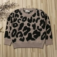 thumbnail image 4 of Pull à Manches Longues en Tricot Léopard pour Garçons et Filles, Haut Chaud Automne Hiver, 4 of 7