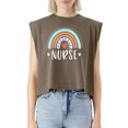 thumbnail image 5 of EcoLoom Nurse Nursing Rainbow Cap Sleeve Muscle Crop Shirt Women Sleeveless Baby Tee, 5 of 5