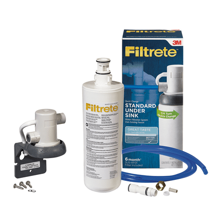 Filtrete - Standard Under Sink Quick Change Water Filtration System 3US-AS01 - White