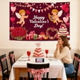 thumbnail image 4 of Rourlinge Valentine's Day Wall Tapestry - 71x45 Inch Large Fabric Wall Hanging for Bedroom, Living Room Decor, Romantic Home Tapestry, Washable Polyester, 4 of 6
