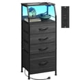 thumbnail image 1 of Mesita de noche Table WLIVE de 37 pulgadas de alto con luz LED y cargador, 1 of 7