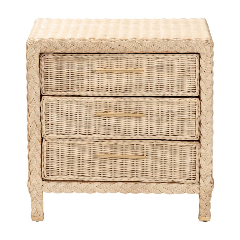 本日限定価格　Private 0204 KristenseN DU NORD bali & pari Lanica Japandi Nightstand, Pale brown - Walmart.com