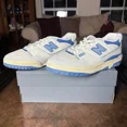 thumbnail image 1 of New Balance 550 Sea Salt Pack Blue Agate Shoes Sneakers BB550CPD Men's Sizes 11, 1 of 6