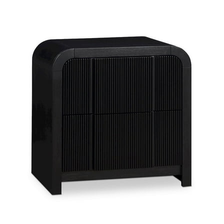 Meridian Furniture Fluted Black Night Stand