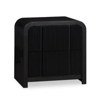 Meridian Furniture Fluted Black Night Stand