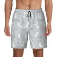 thumbnail image 2 of Picia Fun Rabbit pattern Mens Swim Trunks with Compression Liner Stretch Beach Shorts Quick Dry with Zipper Pockets No-Chafing Board Shorts-3X-Large, 2 of 9
