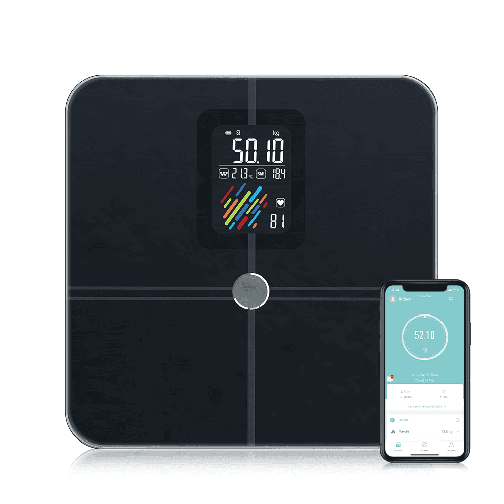 SUGARDAY Digital Smart Bathroom Scale for Body Weight Bluetooth Fat BMI  Scale with Smartphone APP