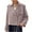 Pink, variant on SwiftWear Women's Faux Suede Jacket Double Breasted Cropped Trench Coat Retro Casual Relaxed Fit Outerwear​, Navy