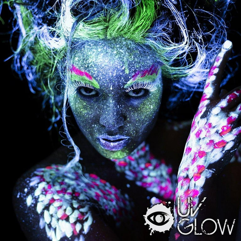 8pcs UV Glow Blacklight Neon Face and Body Paint, UV Blacklight Neon  Fluorescent, Glow in the Dark Face Body Paints, Glow in Dark Party Supplies