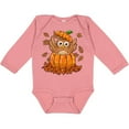 thumbnail image 3 of Inktastic Owl in a Pumpkin- cute for Halloween and Thanksgiving Boys or Girls Long Sleeve Baby Bodysuit, 3 of 5